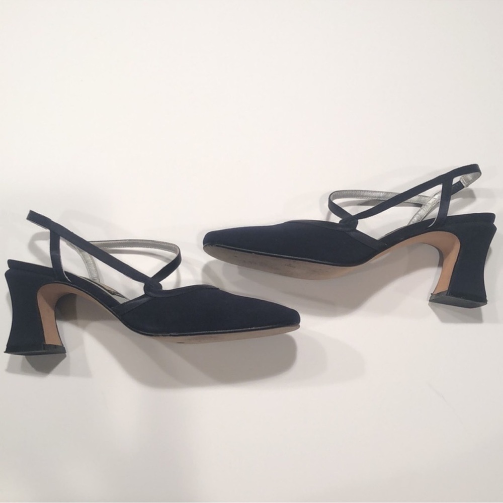 NINA Navy Blue Dress Heels Size 5.5 - Picture 4 of 8